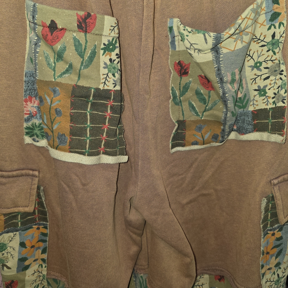 POL Rust Patchwork Wide-Leg Cargo Pants NWOT - image 8